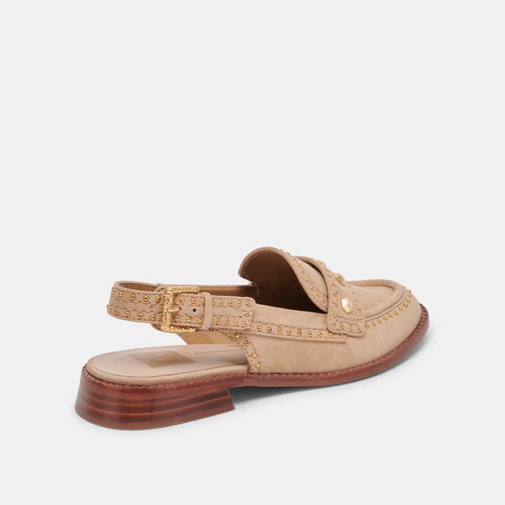 Dolce Vita Hardi Stud Loafers Camel Suede