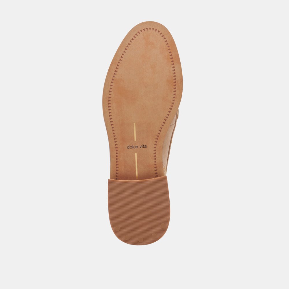 Dolce Vita Hardi Stud Loafers Camel Suede