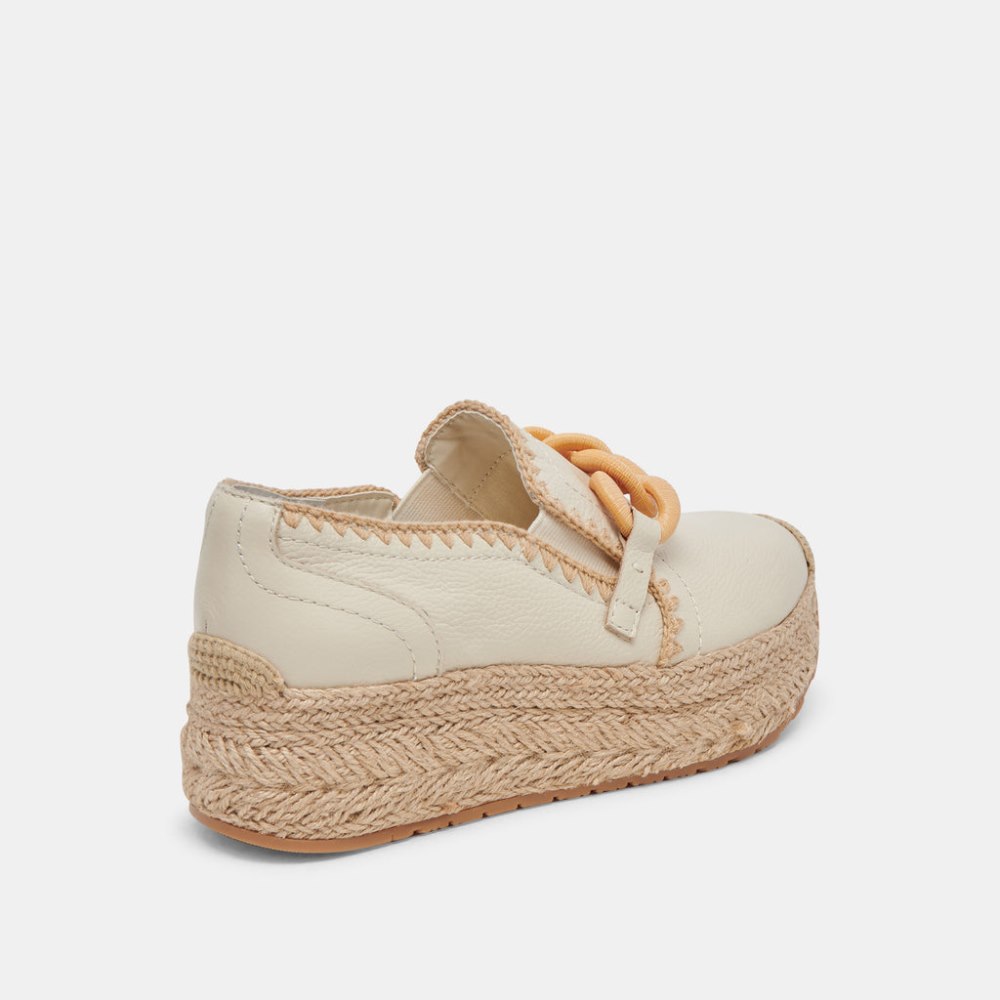 Dolce Vita Jhenee Espadrille Sneakers Ivory Leather