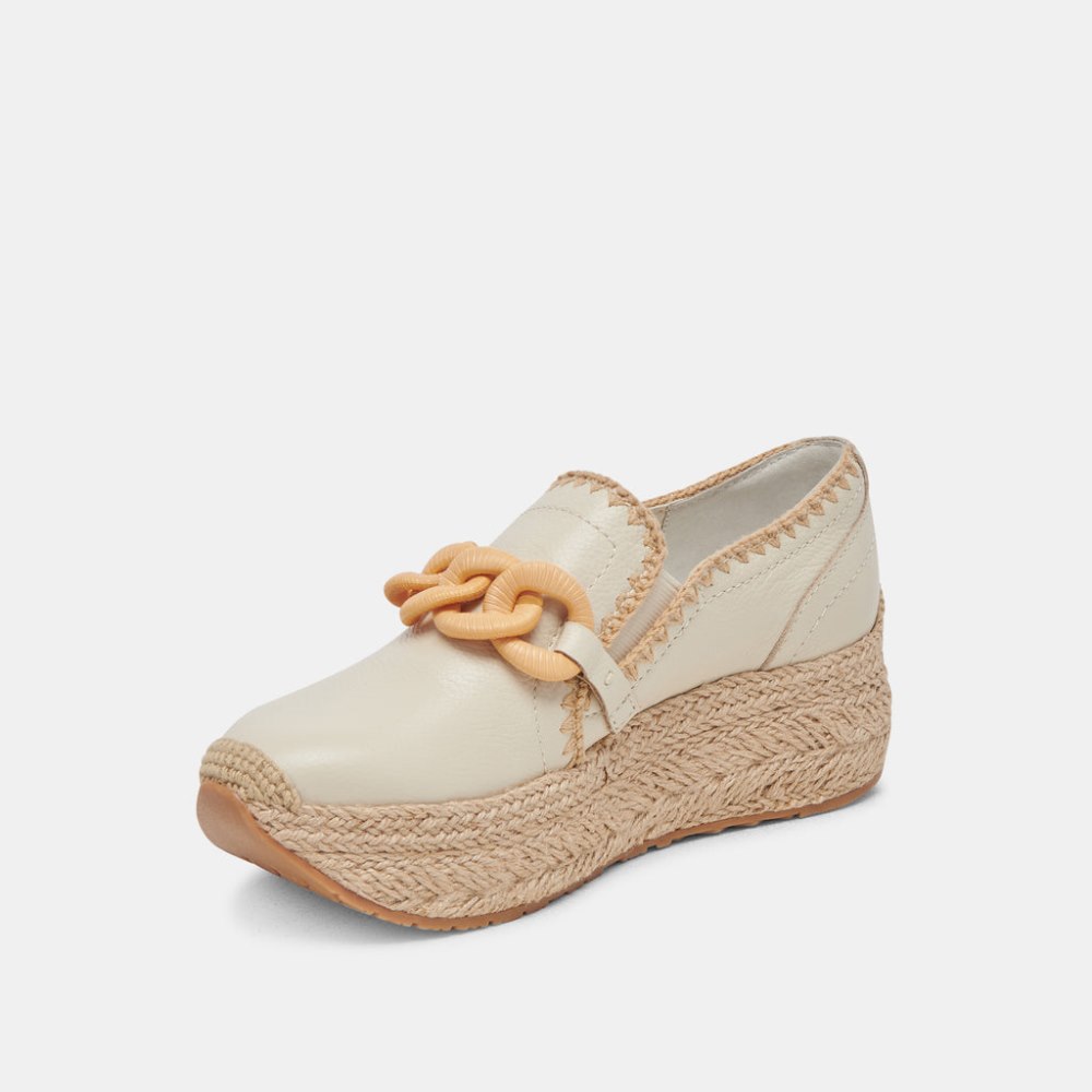 Dolce Vita Jhenee Espadrille Sneakers Ivory Leather