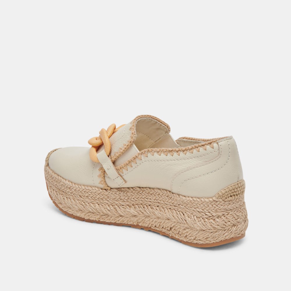 Dolce Vita Jhenee Espadrille Sneakers Ivory Leather