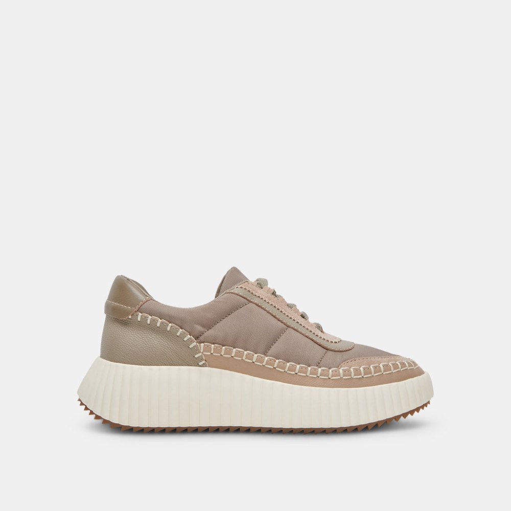 Dolce Vita Dolen Nylon Sneakers Dk Taupe Nylon