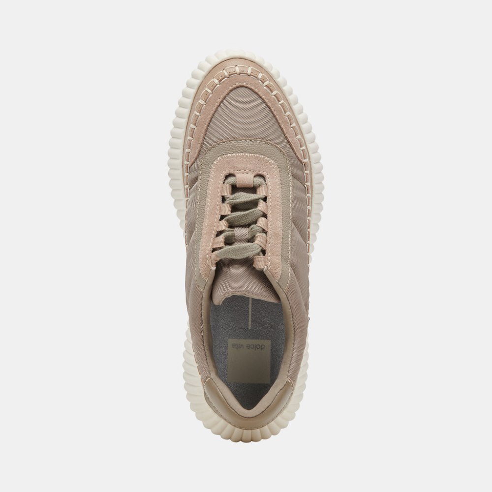 Dolce Vita Dolen Nylon Sneakers Dk Taupe Nylon