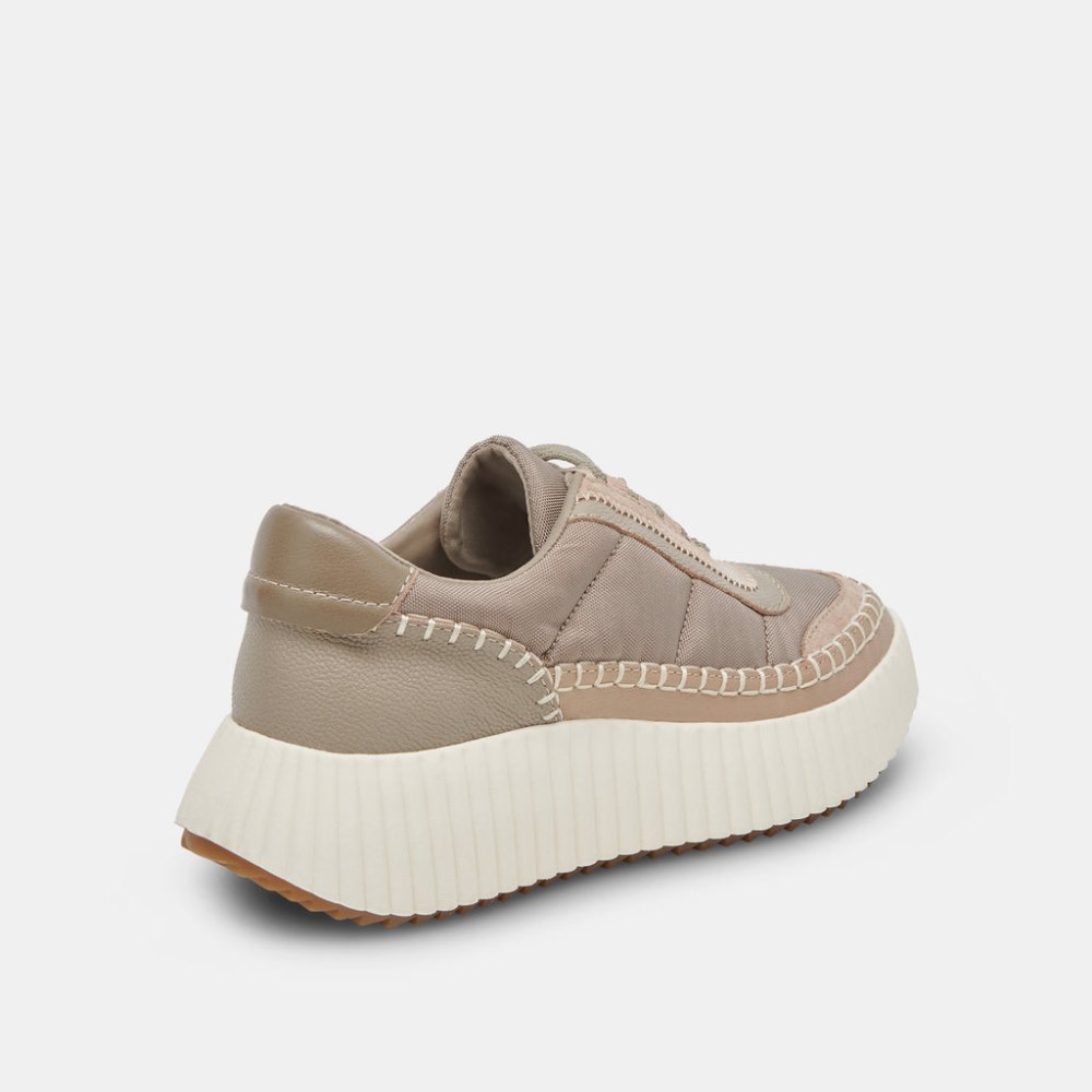 Dolce Vita Dolen Nylon Sneakers Dk Taupe Nylon