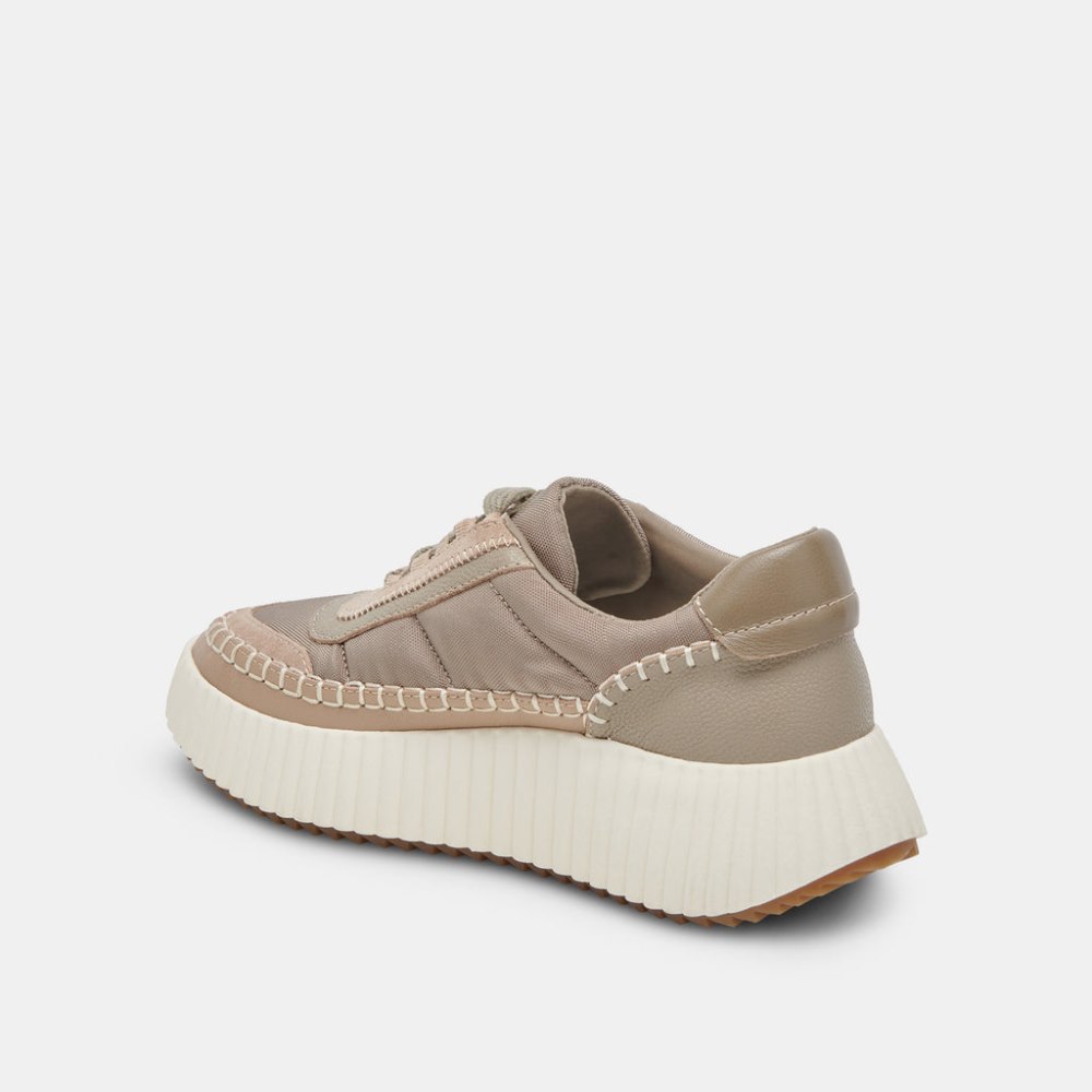 Dolce Vita Dolen Nylon Sneakers Dk Taupe Nylon