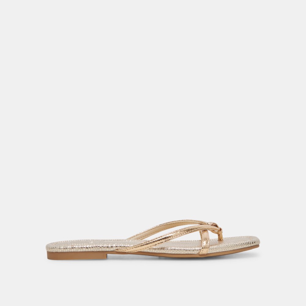 Dolce Vita Lucca Sandals Gold Distressed Stella