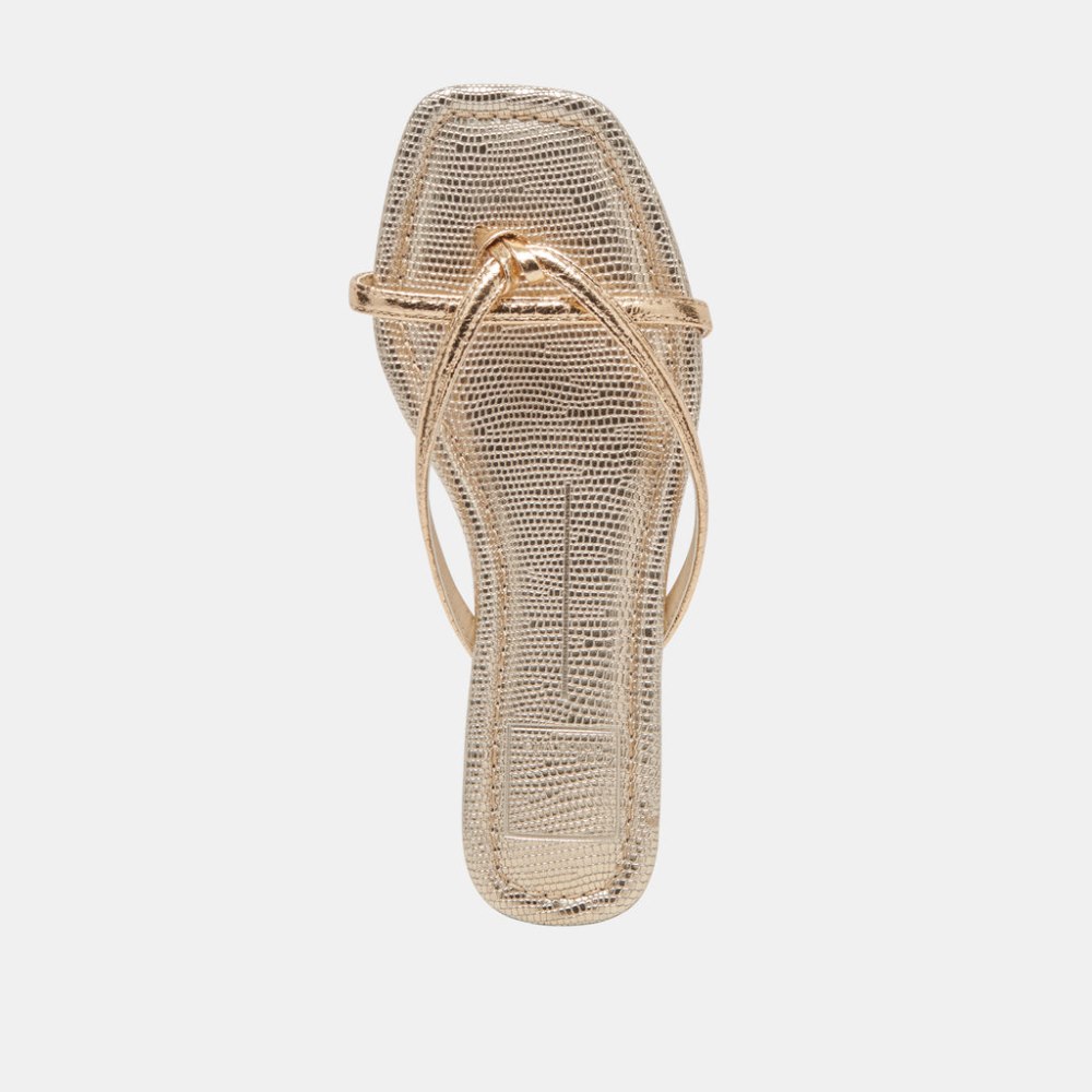 Dolce Vita Lucca Sandals Gold Distressed Stella