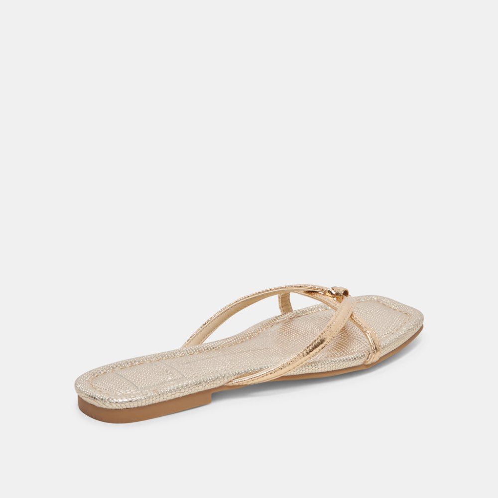 Dolce Vita Lucca Sandals Gold Distressed Stella