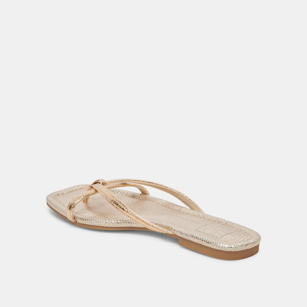 Dolce Vita Lucca Sandals Gold Distressed Stella