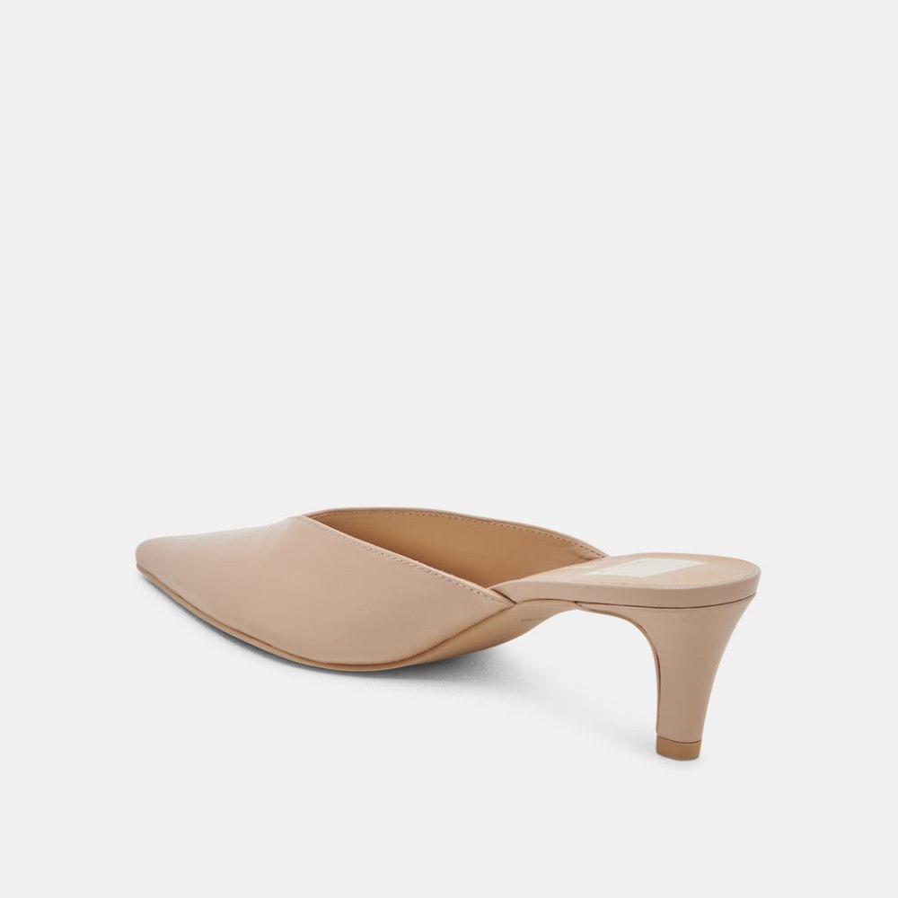 Dolce Vita Sarina Heels Beige Crinkle Patent