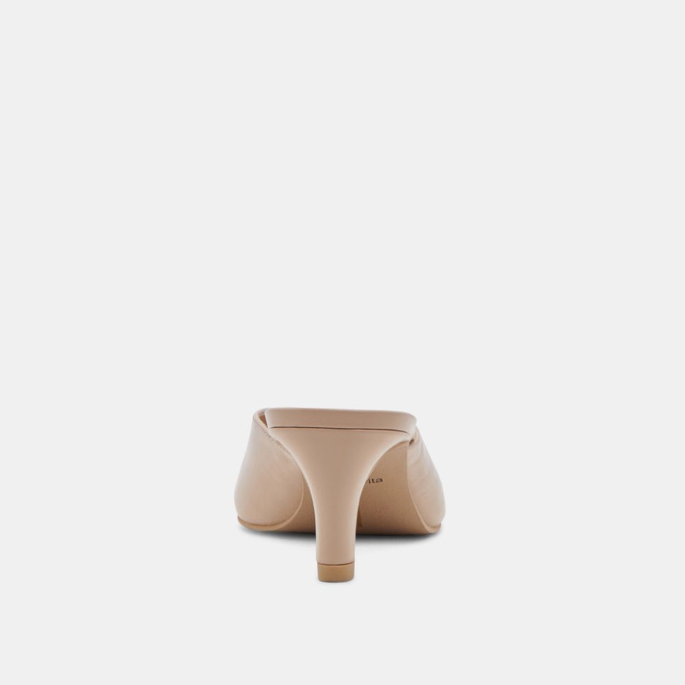 Dolce Vita Sarina Heels Beige Crinkle Patent