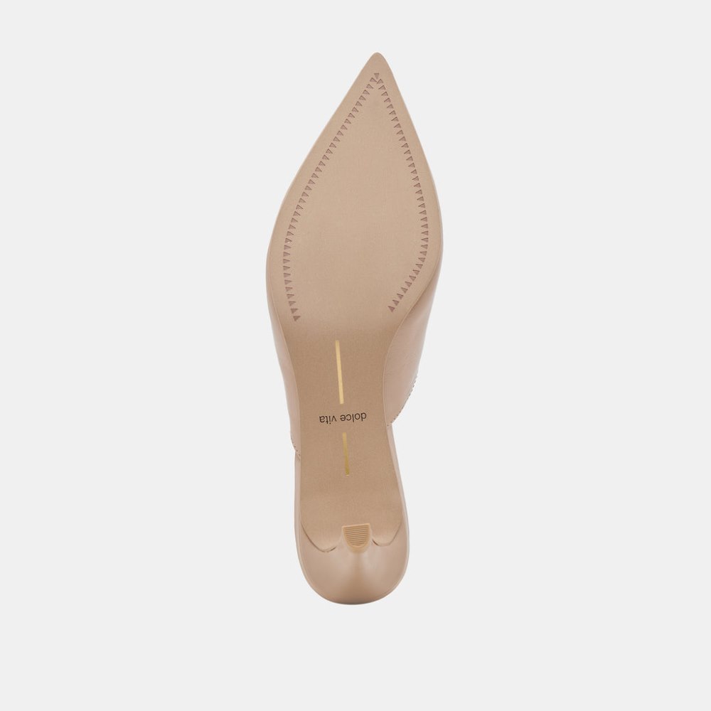 Dolce Vita Sarina Heels Beige Crinkle Patent