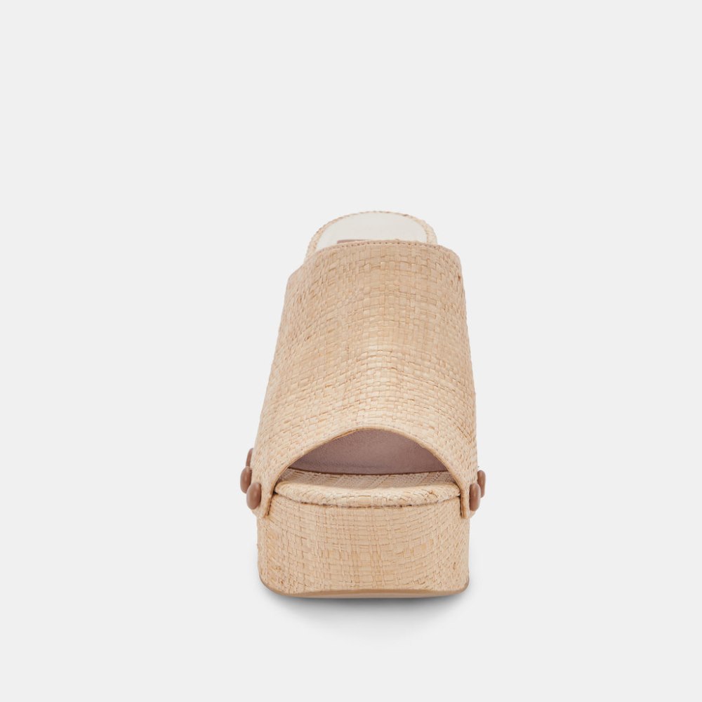 Dolce Vita Emol Heels Lt Natural Raffia