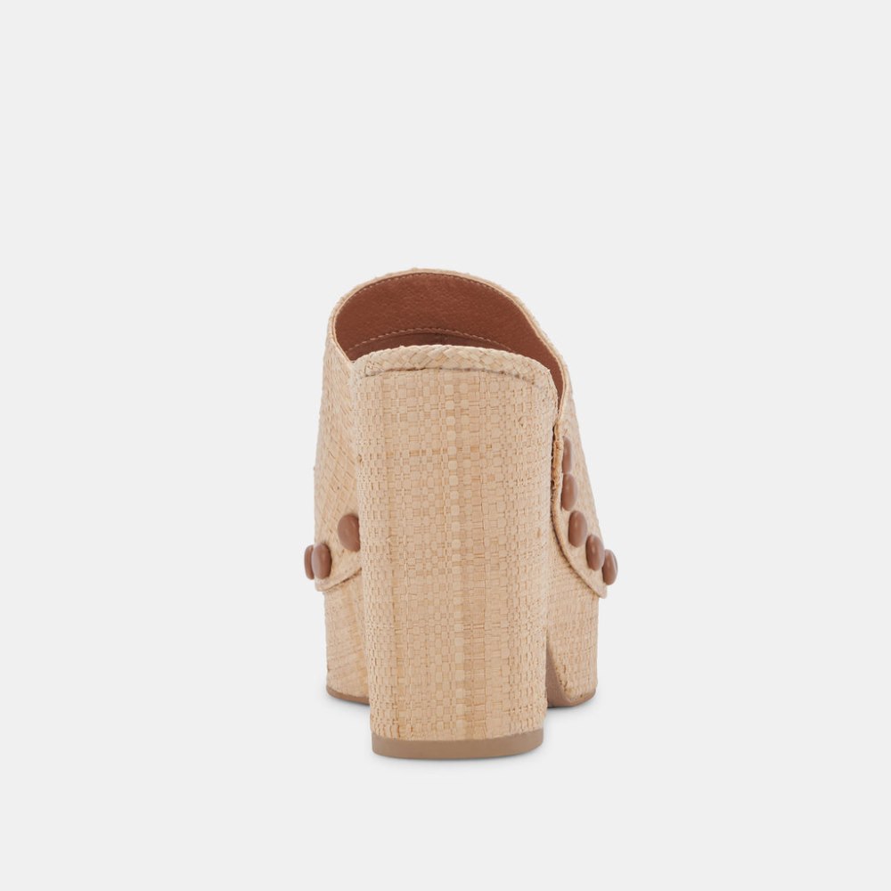 Dolce Vita Emol Heels Lt Natural Raffia