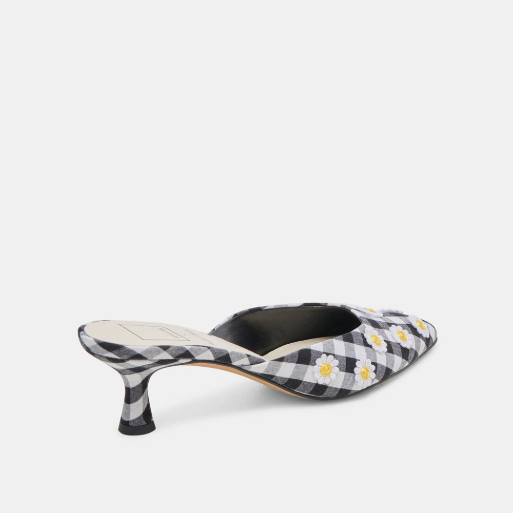 Dolce Vita Lilou Heels Black White Gingham