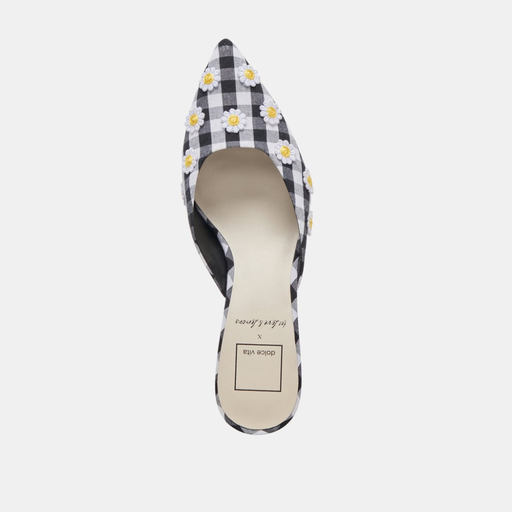 Dolce Vita Lilou Heels Black White Gingham