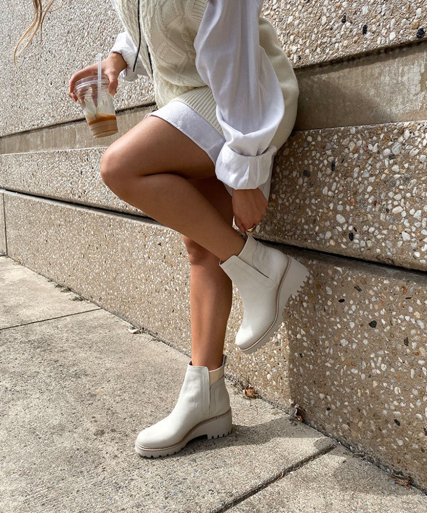 Dolce Vita Huey H2o Boots Off White Leather