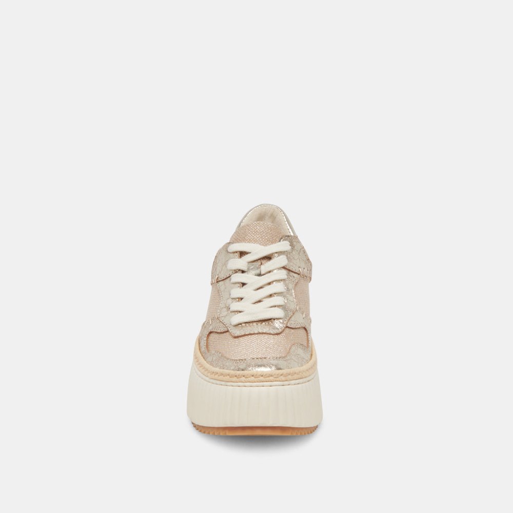Dolce Vita Dandi Sneakers Light Gold Woven