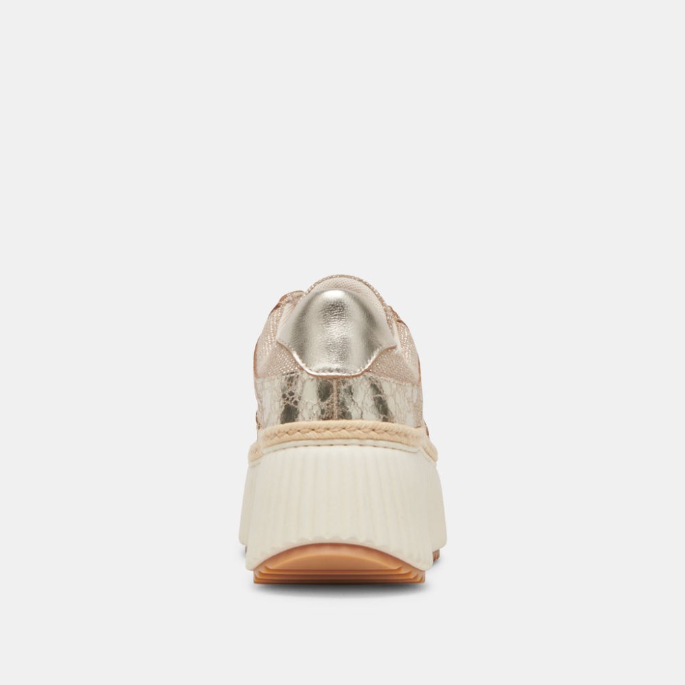 Dolce Vita Dandi Sneakers Light Gold Woven
