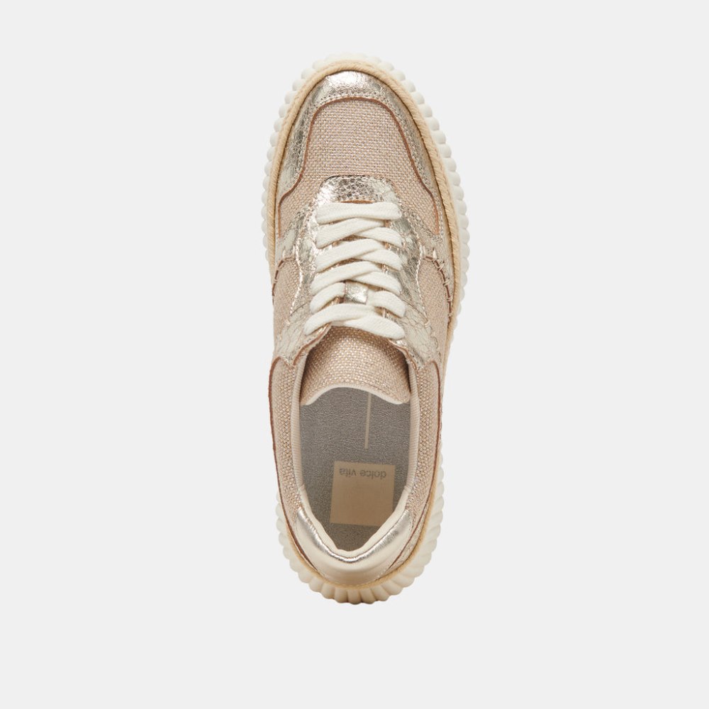 Dolce Vita Dandi Sneakers Light Gold Woven