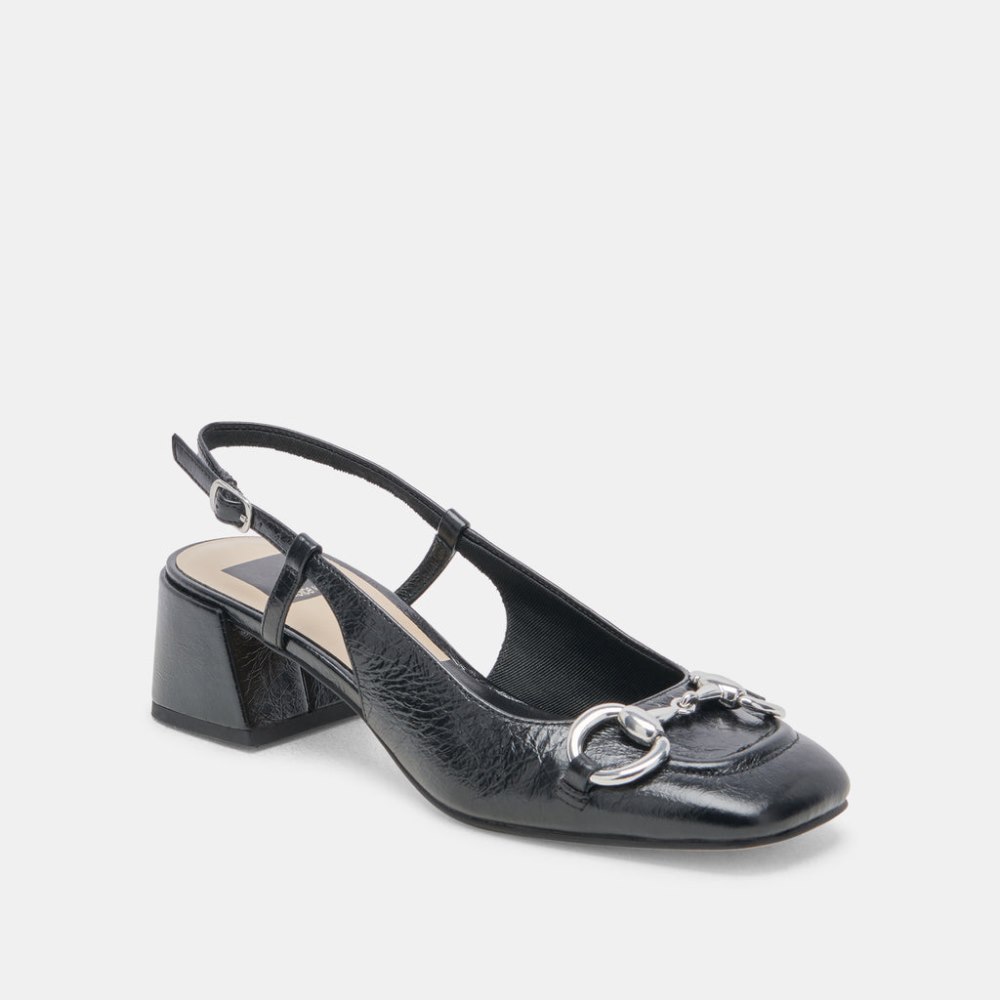 Dolce Vita Melli Heels Midnight Crinkle Patent