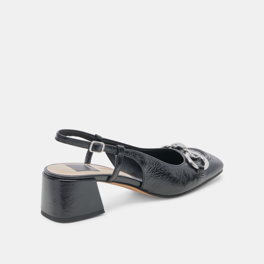 Dolce Vita Melli Heels Midnight Crinkle Patent