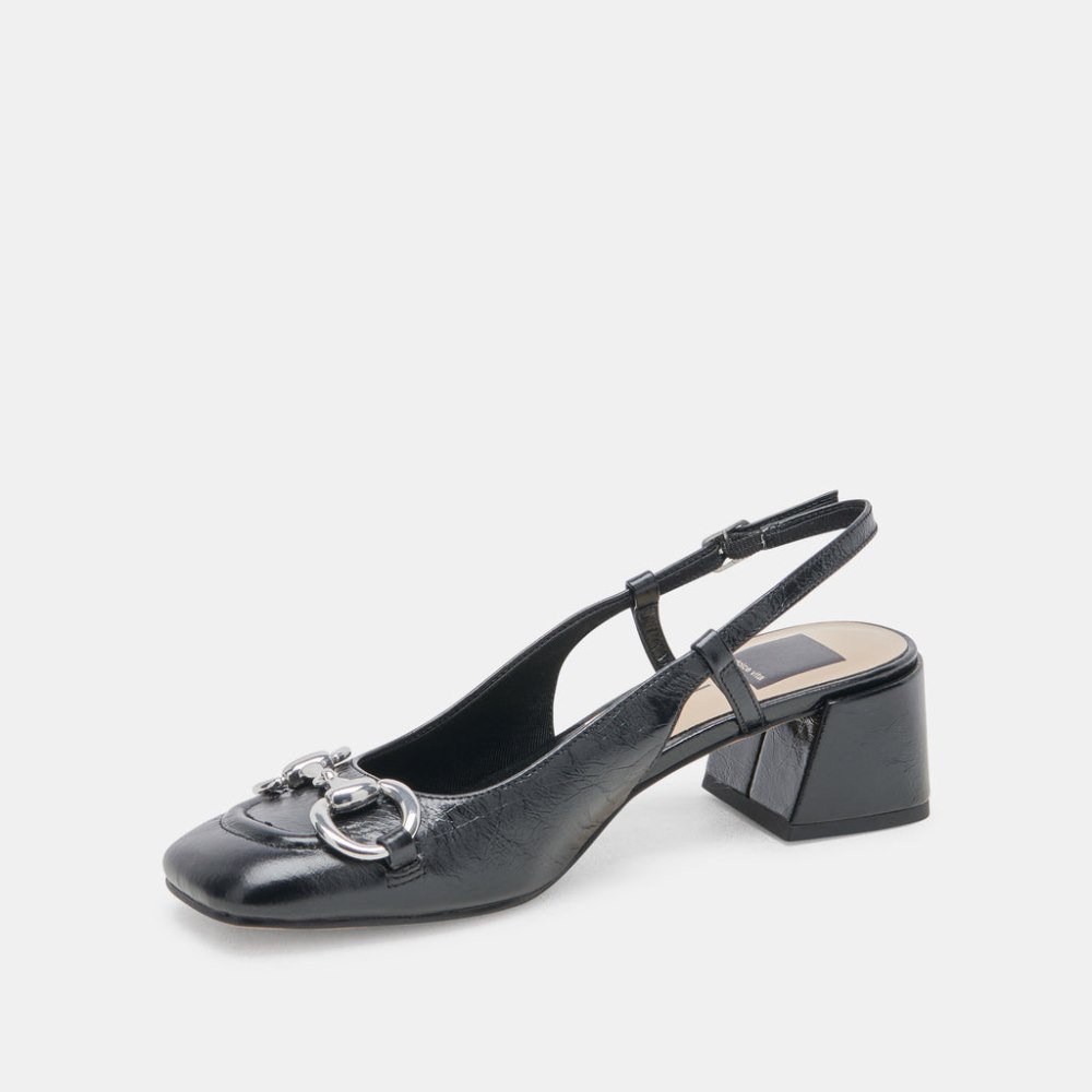 Dolce Vita Melli Heels Midnight Crinkle Patent