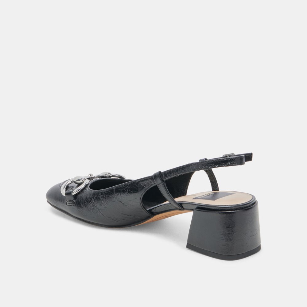 Dolce Vita Melli Heels Midnight Crinkle Patent