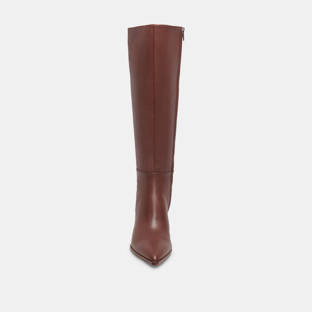 Dolce Vita Auggie Wide Calf Boots Chocolate Leather