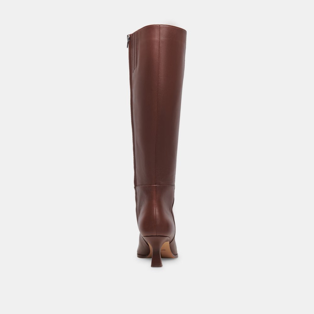 Dolce Vita Auggie Wide Calf Boots Chocolate Leather