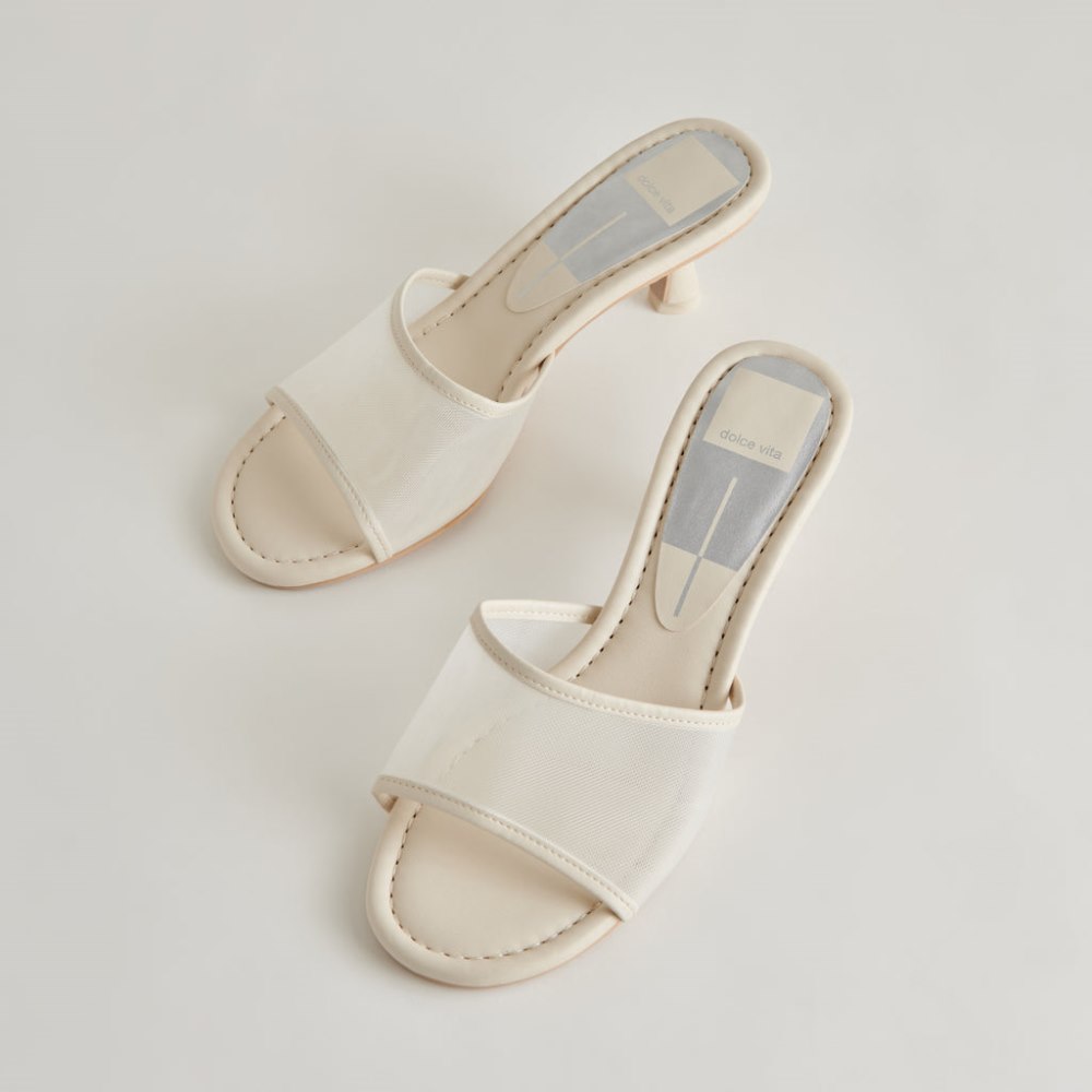 Dolce Vita Meeza Heels Ivory Mesh
