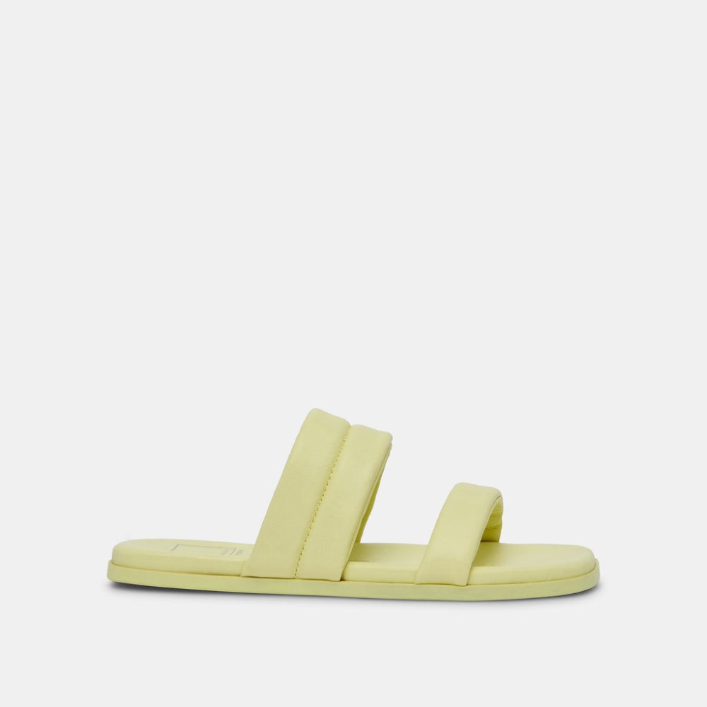 Dolce Vita Adore Sandals Lemon Cream Leather