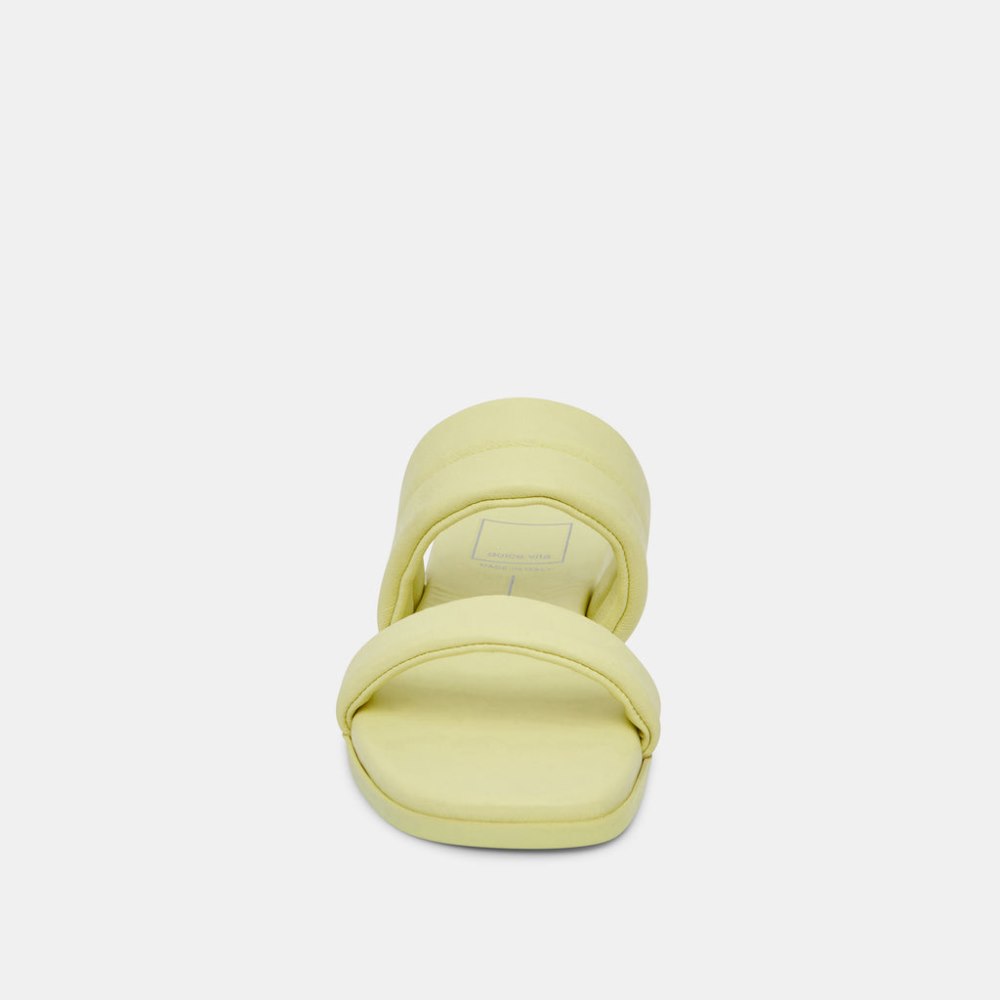 Dolce Vita Adore Sandals Lemon Cream Leather