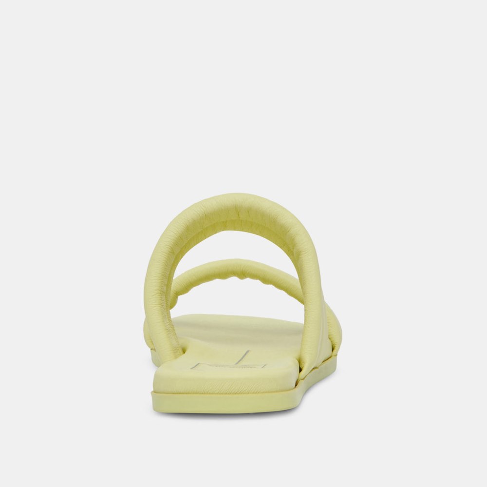 Dolce Vita Adore Sandals Lemon Cream Leather