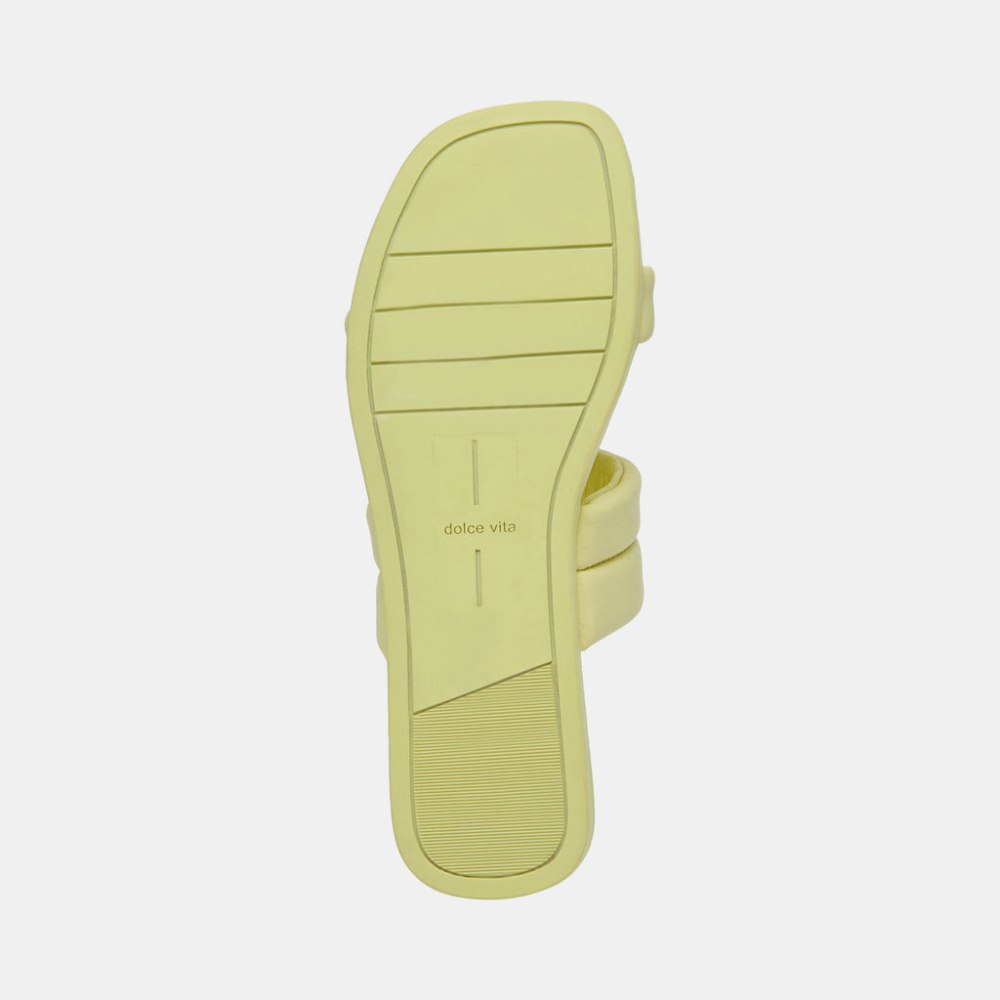 Dolce Vita Adore Sandals Lemon Cream Leather