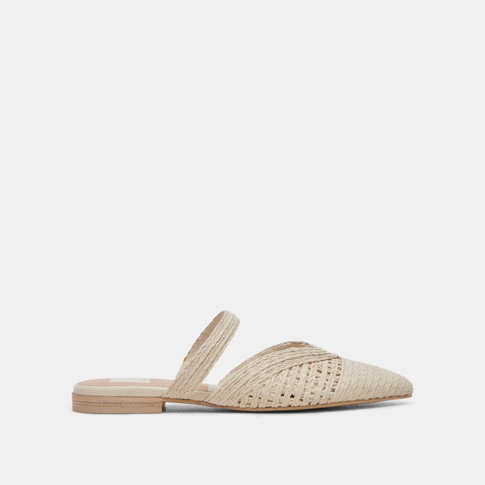 Dolce Vita Kaline Flats Ivory Raffia