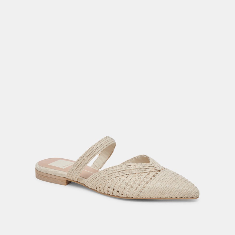 Dolce Vita Kaline Flats Ivory Raffia
