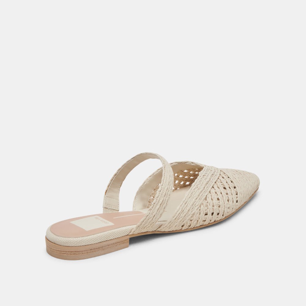 Dolce Vita Kaline Flats Ivory Raffia