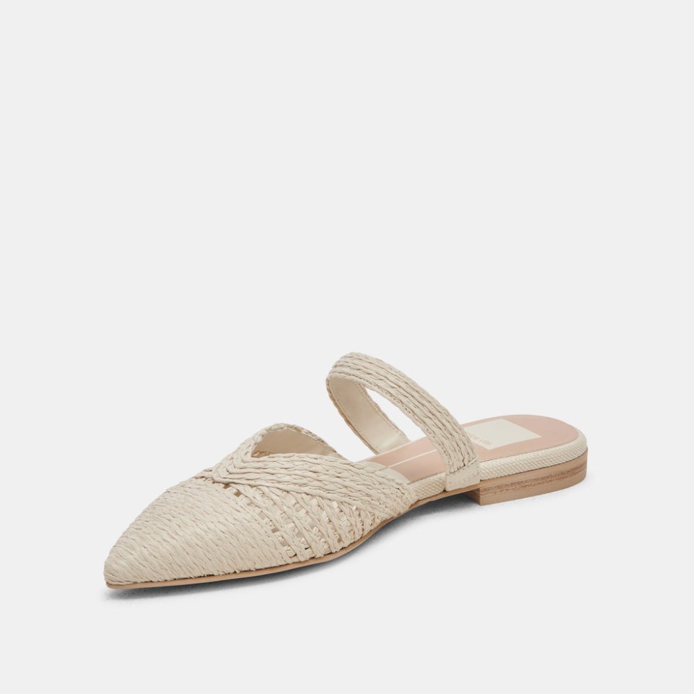 Dolce Vita Kaline Flats Ivory Raffia