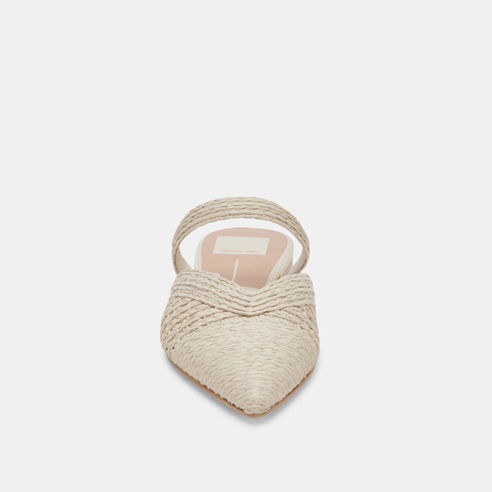 Dolce Vita Kaline Flats Ivory Raffia