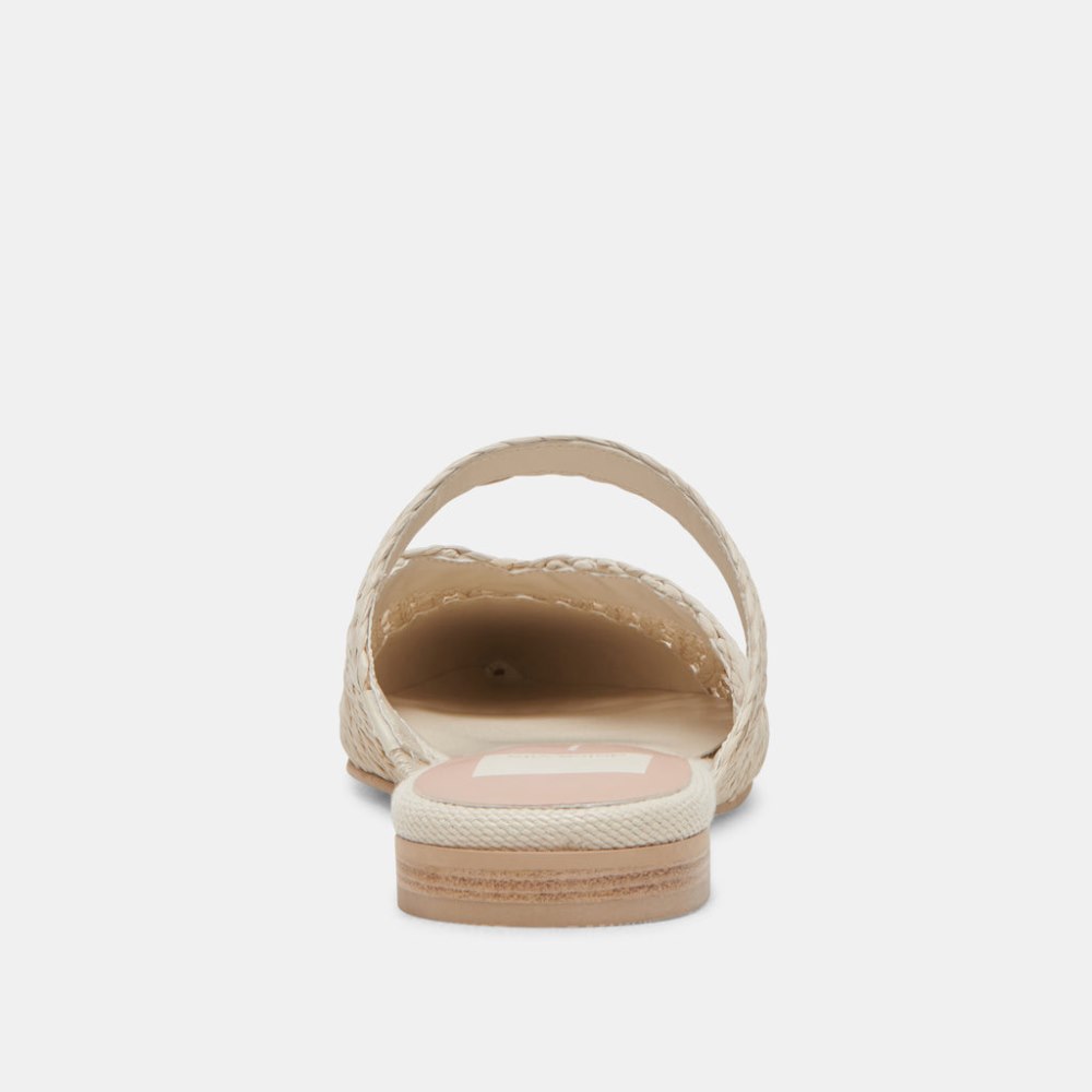 Dolce Vita Kaline Flats Ivory Raffia