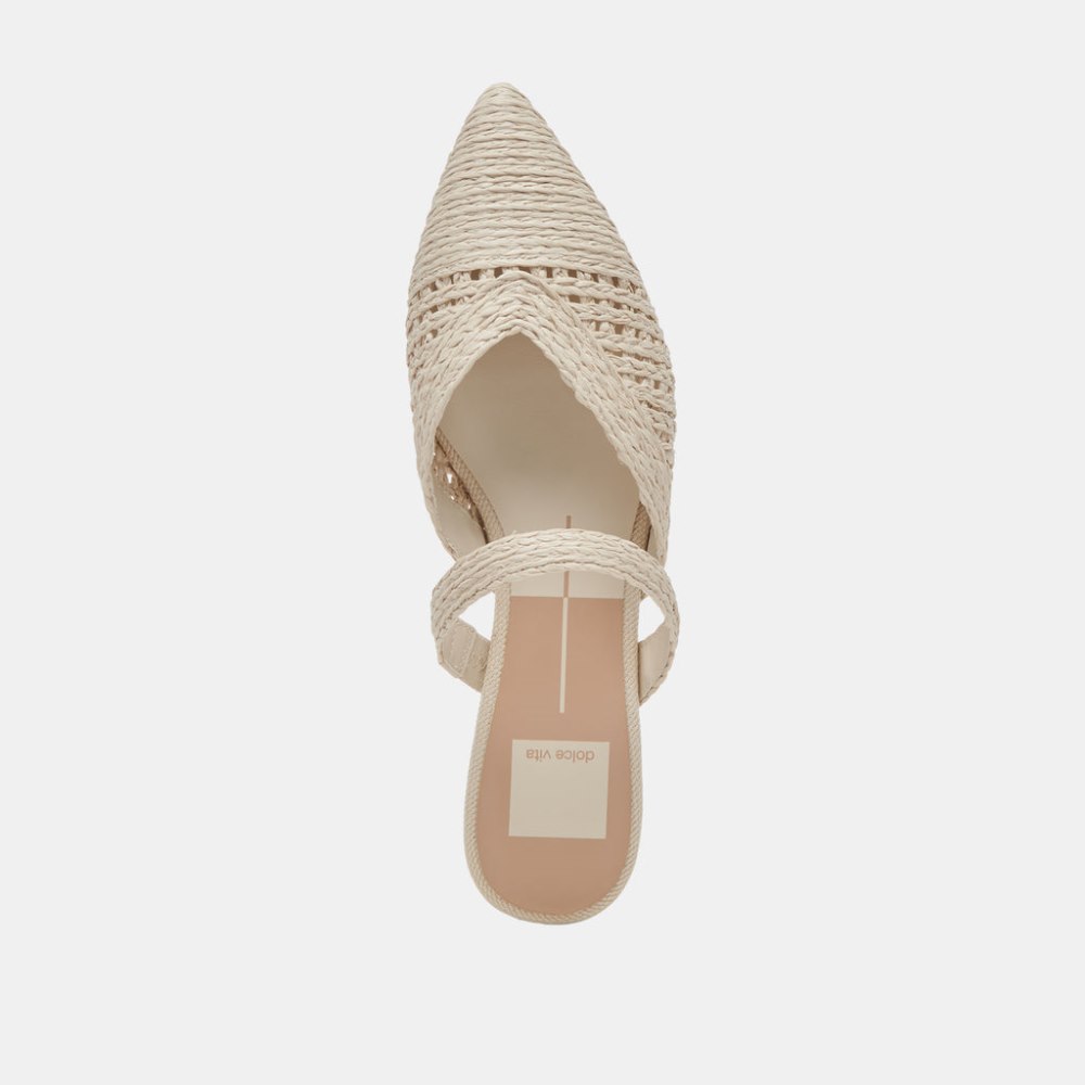 Dolce Vita Kaline Flats Ivory Raffia