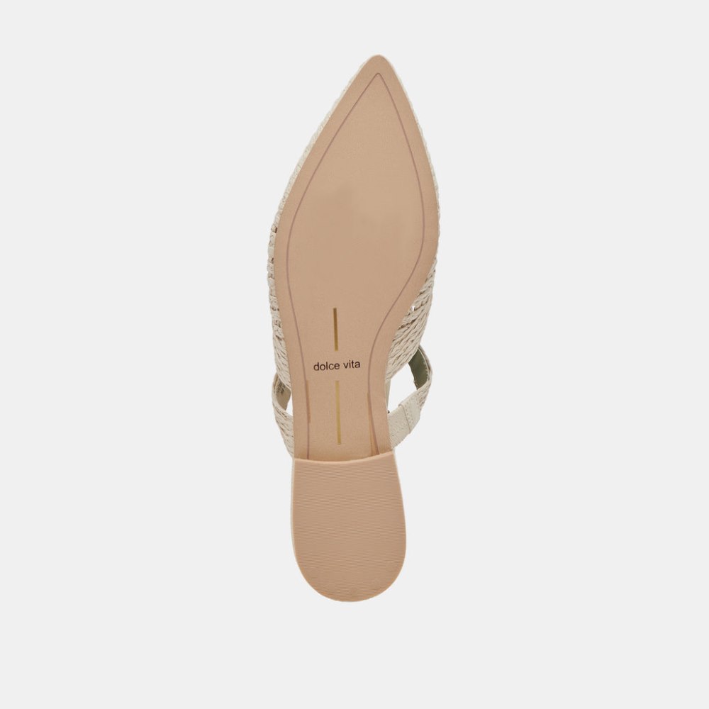 Dolce Vita Kaline Flats Ivory Raffia