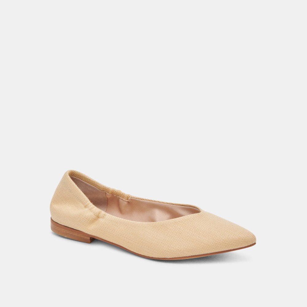 Dolce Vita Nadav Ballet Flats Lt Natural Raffia