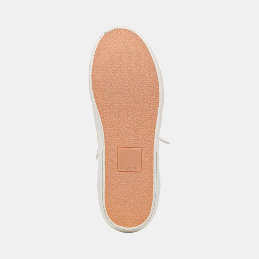 Dolce Vita Zina Sneakers White Silver Leather