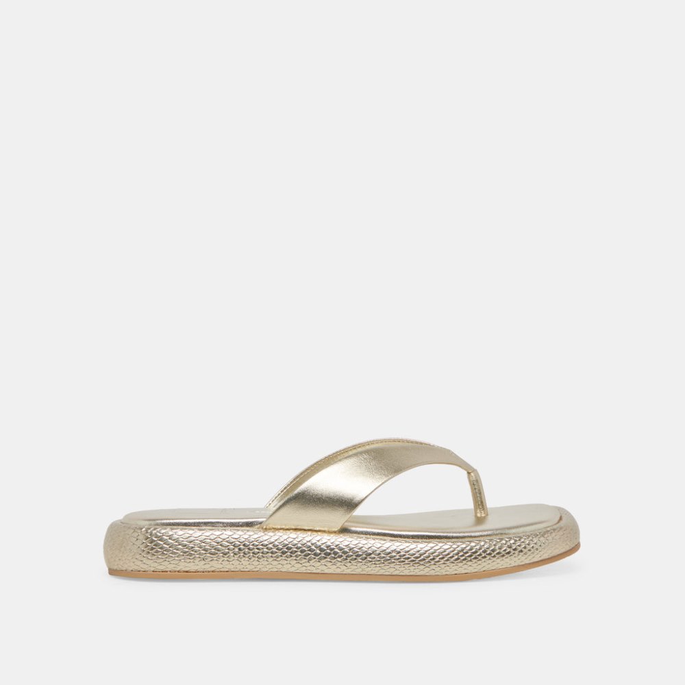 Dolce Vita Adin Sandals Platinum Distressed Leather