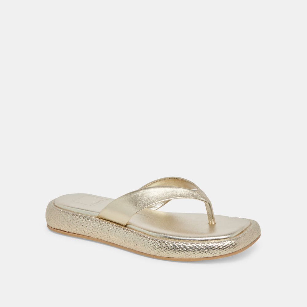 Dolce Vita Adin Sandals Platinum Distressed Leather