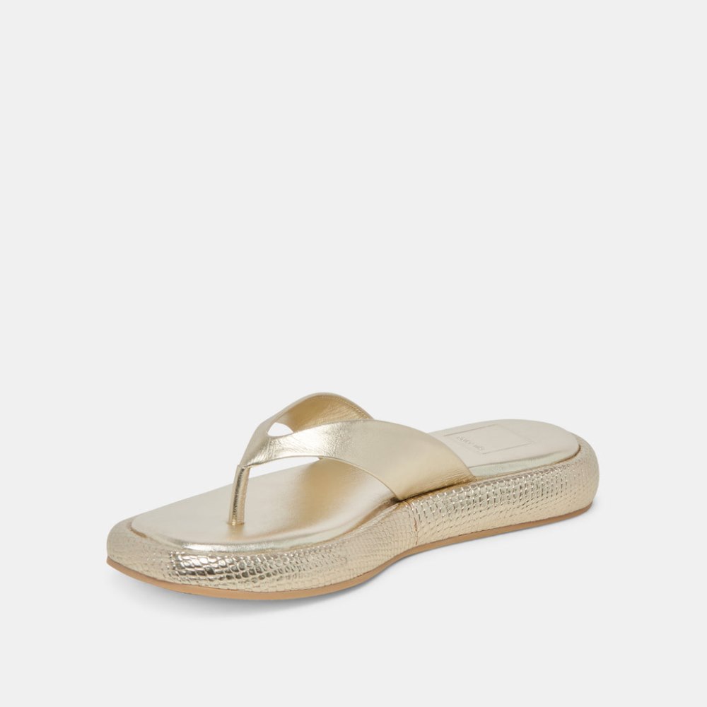Dolce Vita Adin Sandals Platinum Distressed Leather
