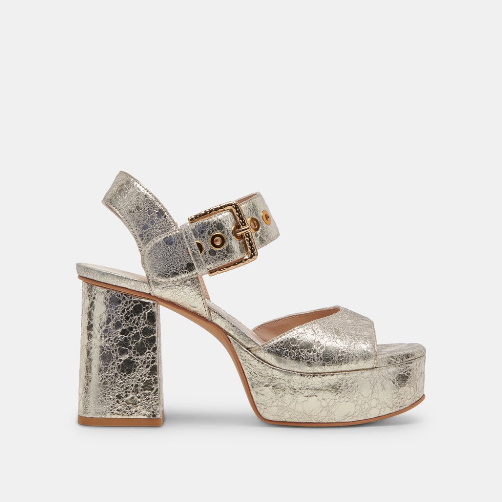 Dolce Vita Bobby Heels Platinum Leather