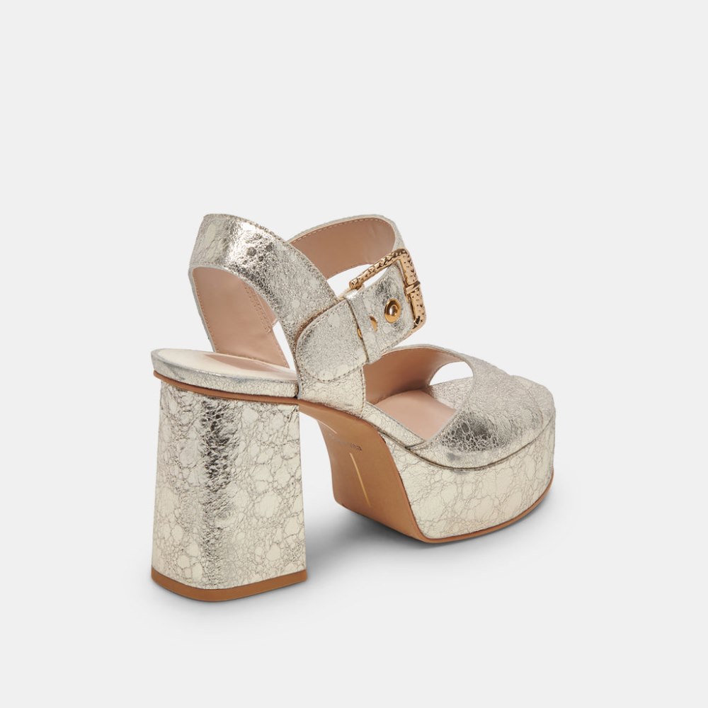 Dolce Vita Bobby Heels Platinum Leather